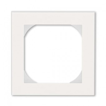 rámeček jednonásobný s otvorem 55x55; perleťová/ledová bílá, design LEVIT M